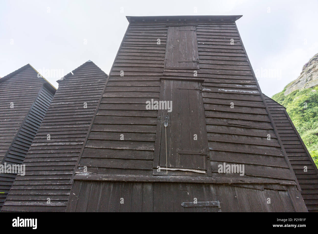 The Hastings Net Shops, Fisherman black wooden huts at Hastings at