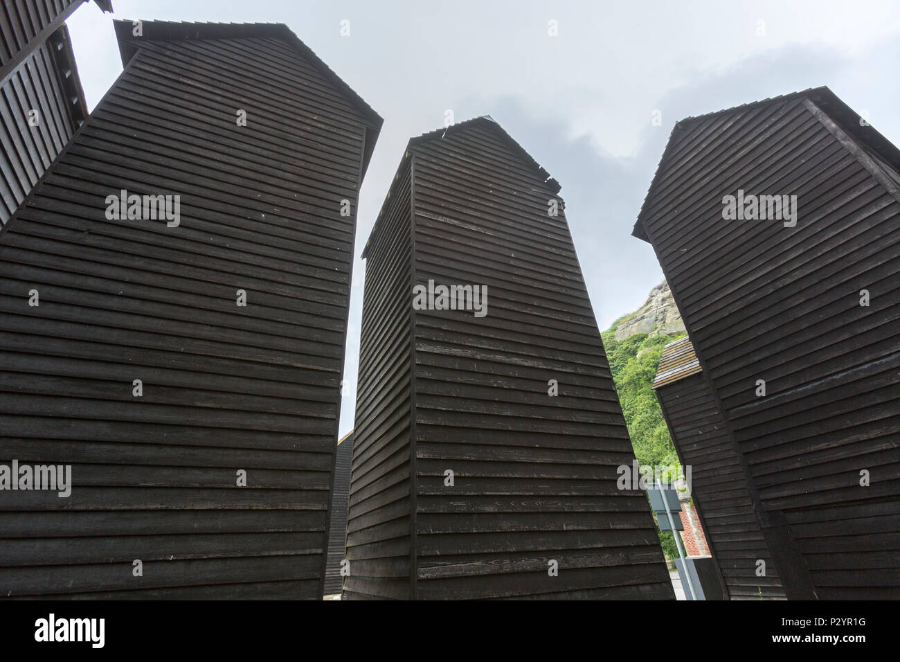 The Hastings Net Shops, Fisherman black wooden huts at Hastings at
