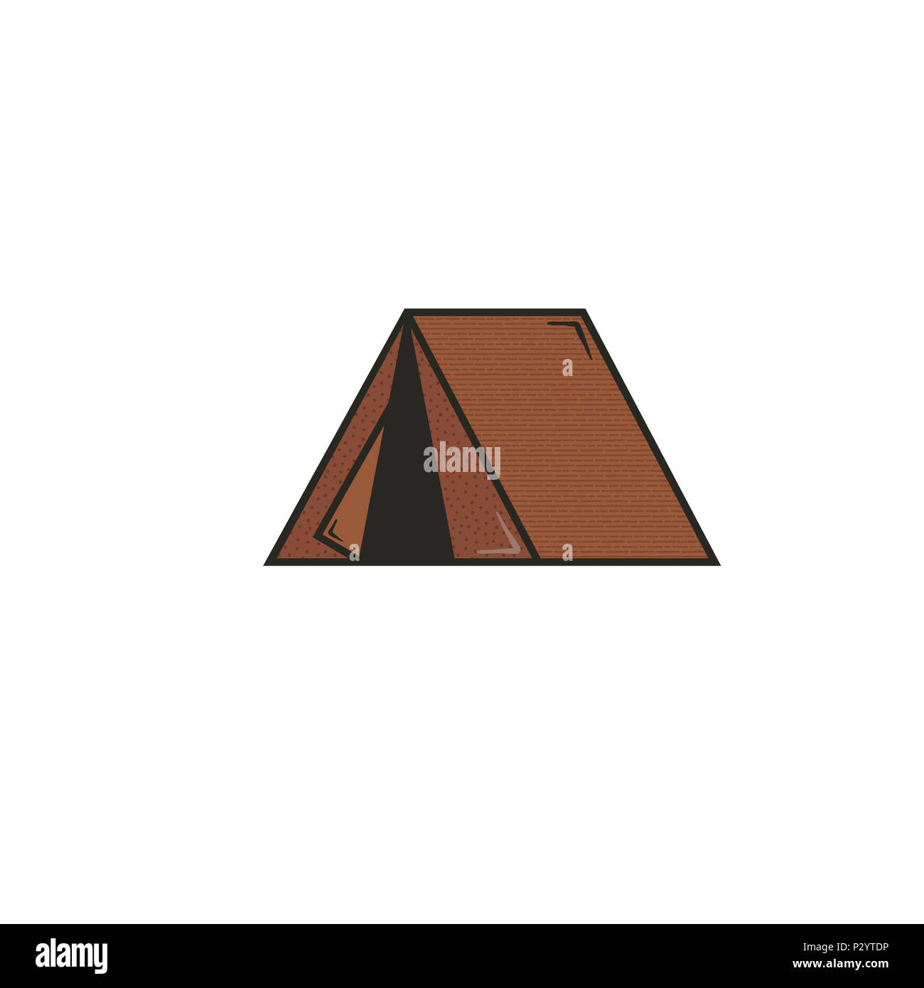 tent flat icon concept. Stock pictogram illustration isolated on white ...