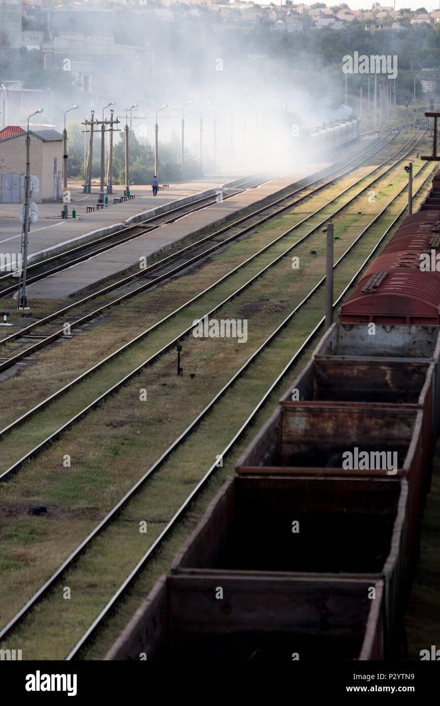 Bender, Moldova, railway station Stock Photo