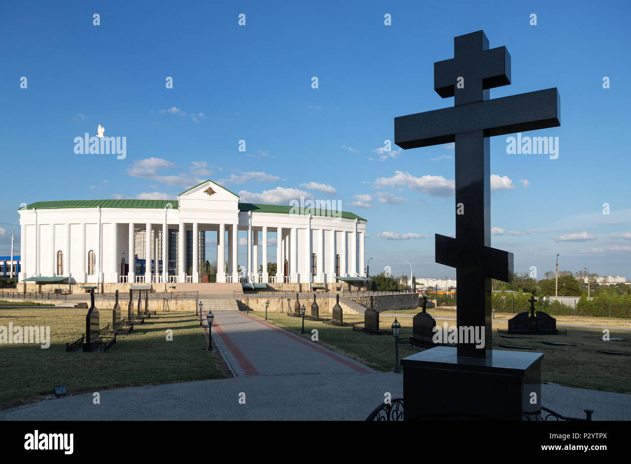 Bender, Moldova, grave crosses on the Heldenfriedhof Stock Photo