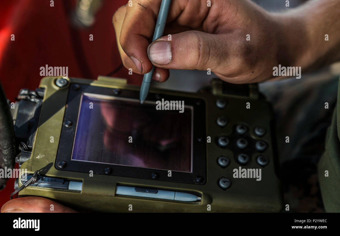 A U.S. Marine Corps Field Radio Operator with Communications Company ...
