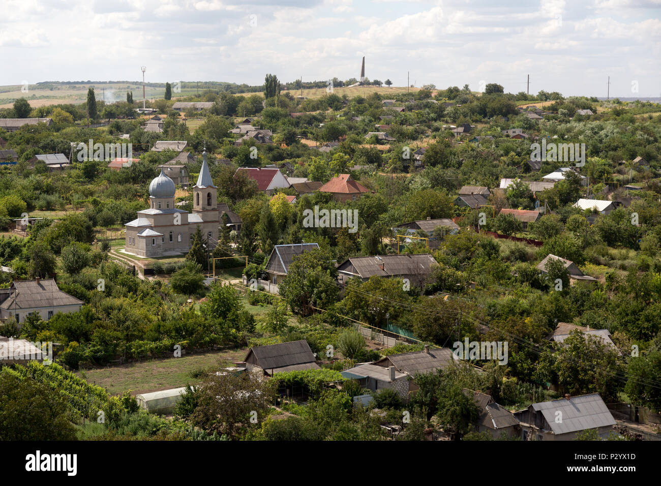 Chitcani, Moldova, view over Chitcani Stock Photo