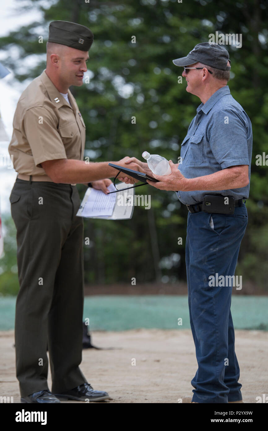 Capt. Brandon Bolhous, the officer in charge with 6th Engineer Support Battalion, 4th Marine