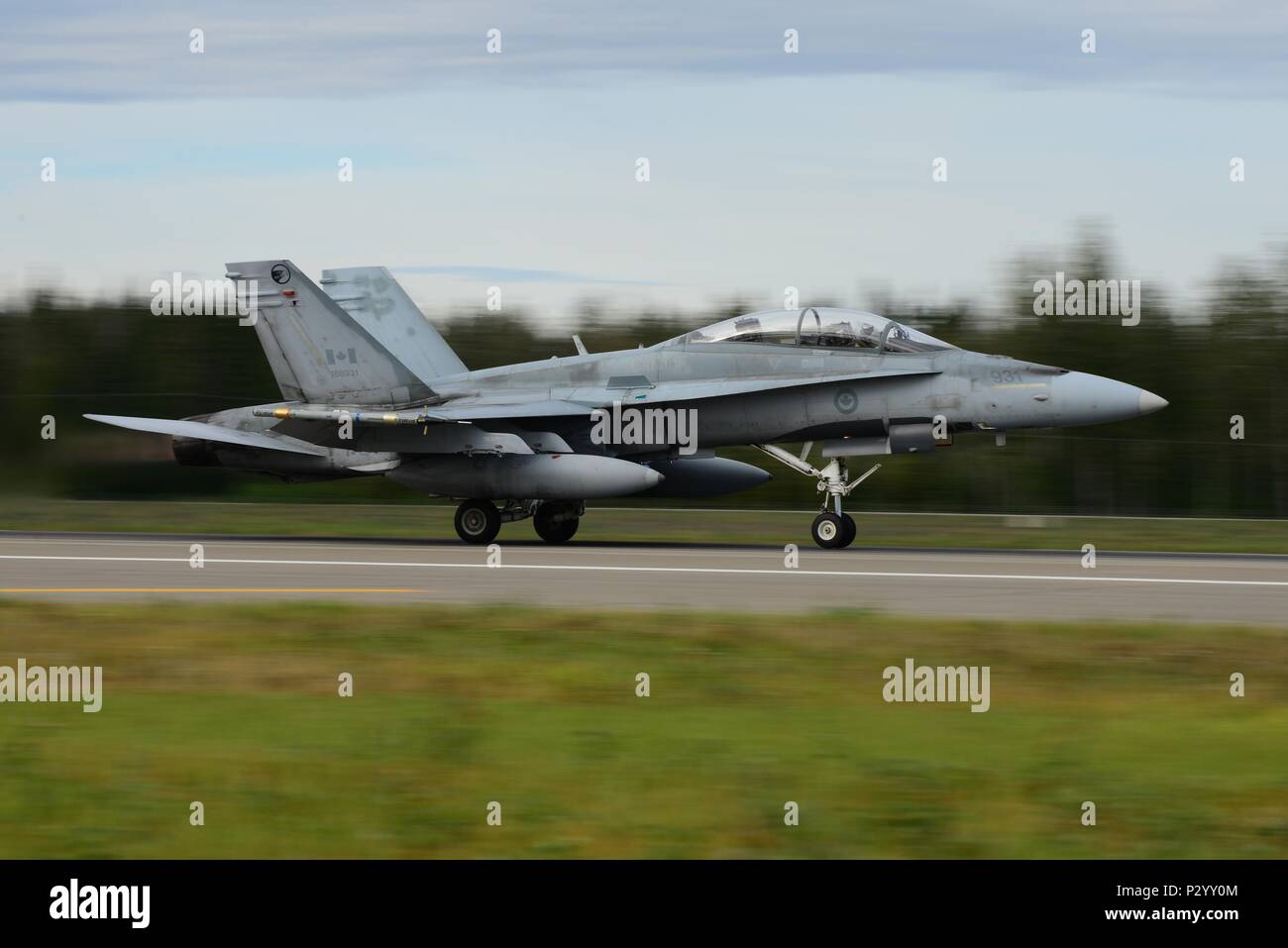 A Royal Canadian Air Force CF 18 Hornet Aircraft Assigned To The 409th 