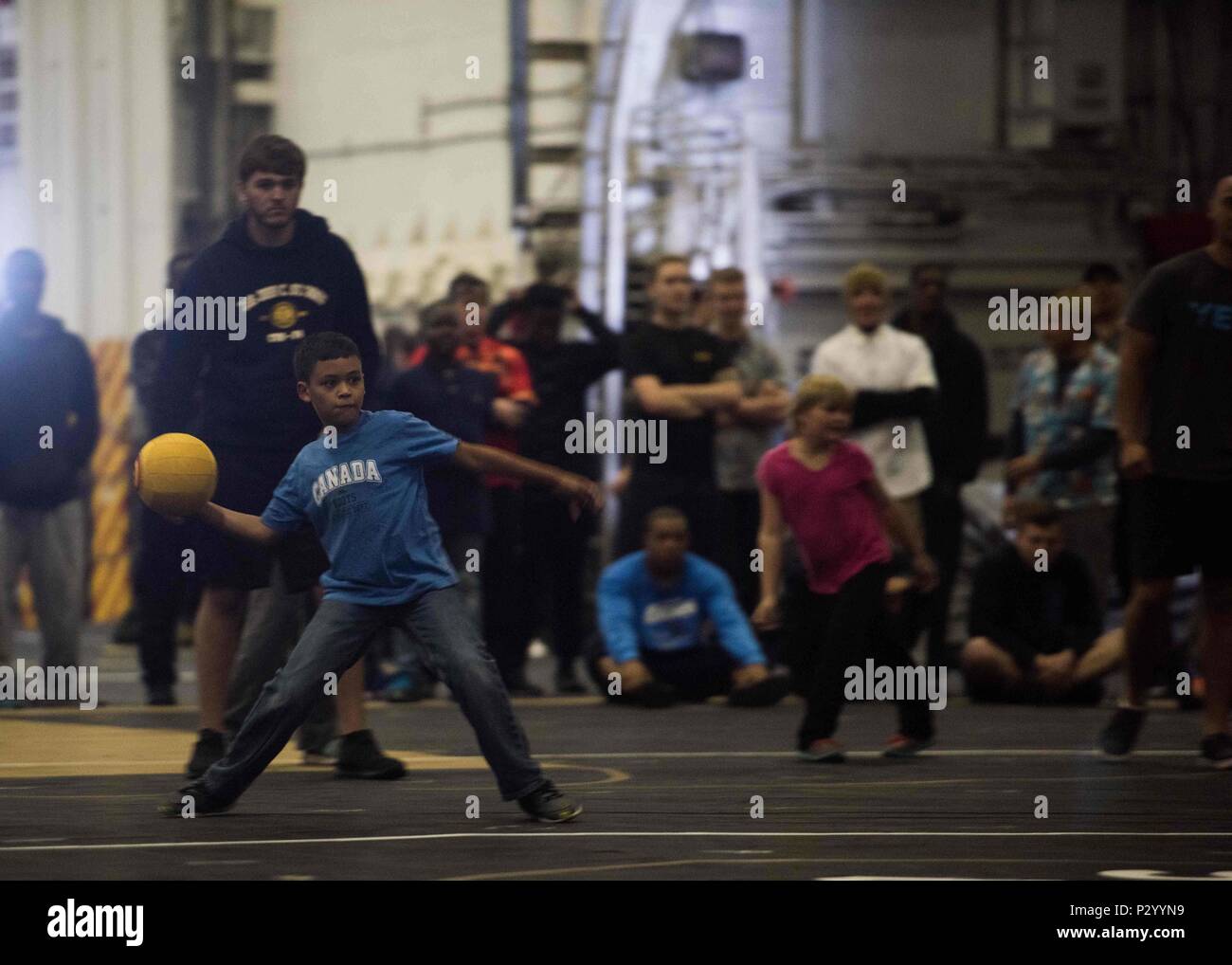 160812NBR087010 PACIFIC OCEAN (Aug. 12, 2016) A tiger aboard USS
