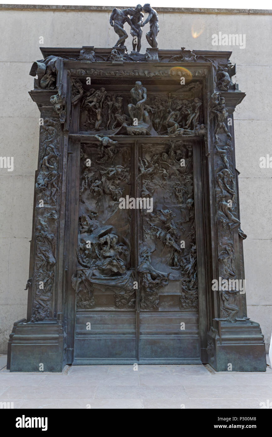 The gates of Hell by Auguste Rodin in Paris France Stock Photo Alamy