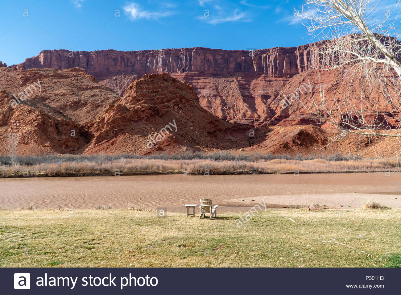 View From A Cabin At Sorrel River Ranch On The Colorado River Near
