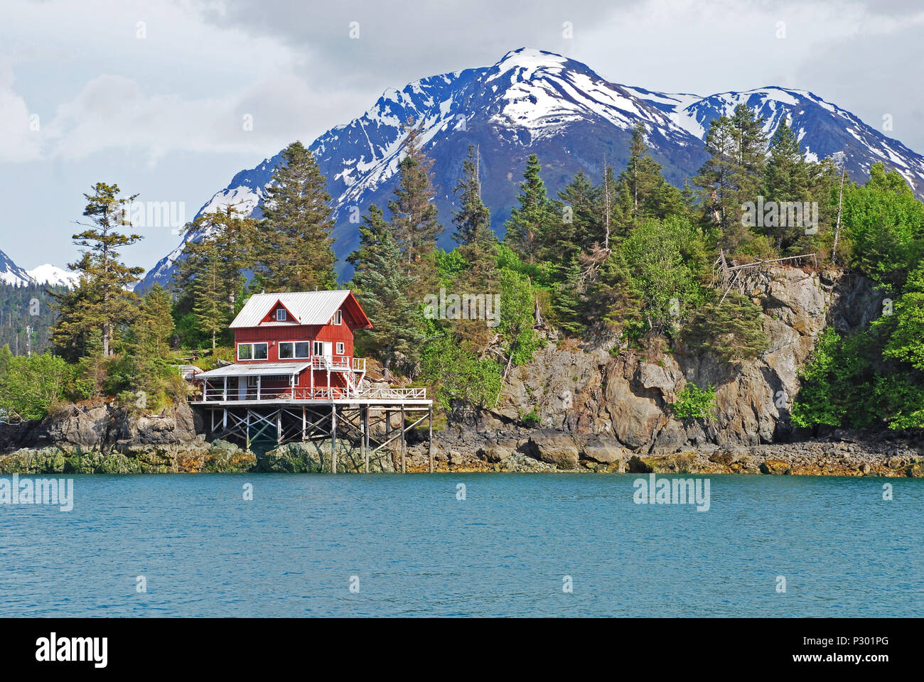 Halibut Cove, Homes, Alaska Stock Photo Alamy