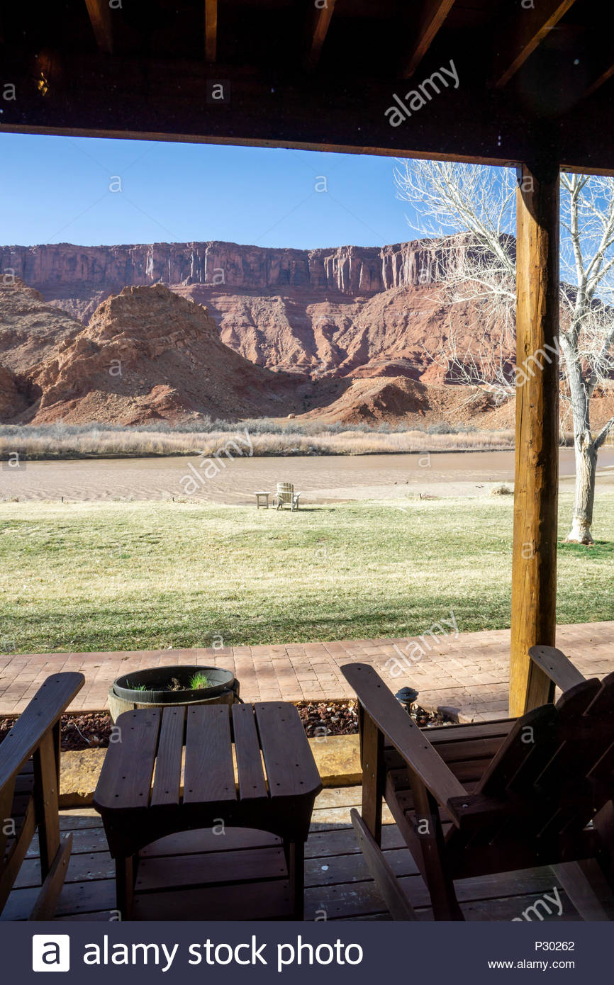 View From A Cabin Porch At Sorrel River Ranch On The Colorado