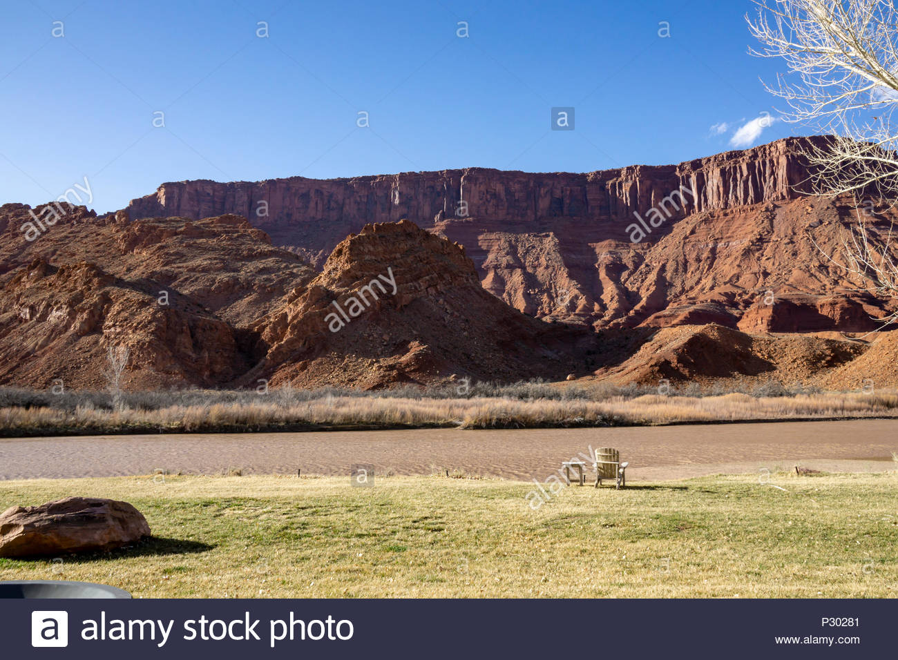 View From A Cabin At Sorrel River Ranch On The Colorado River Near