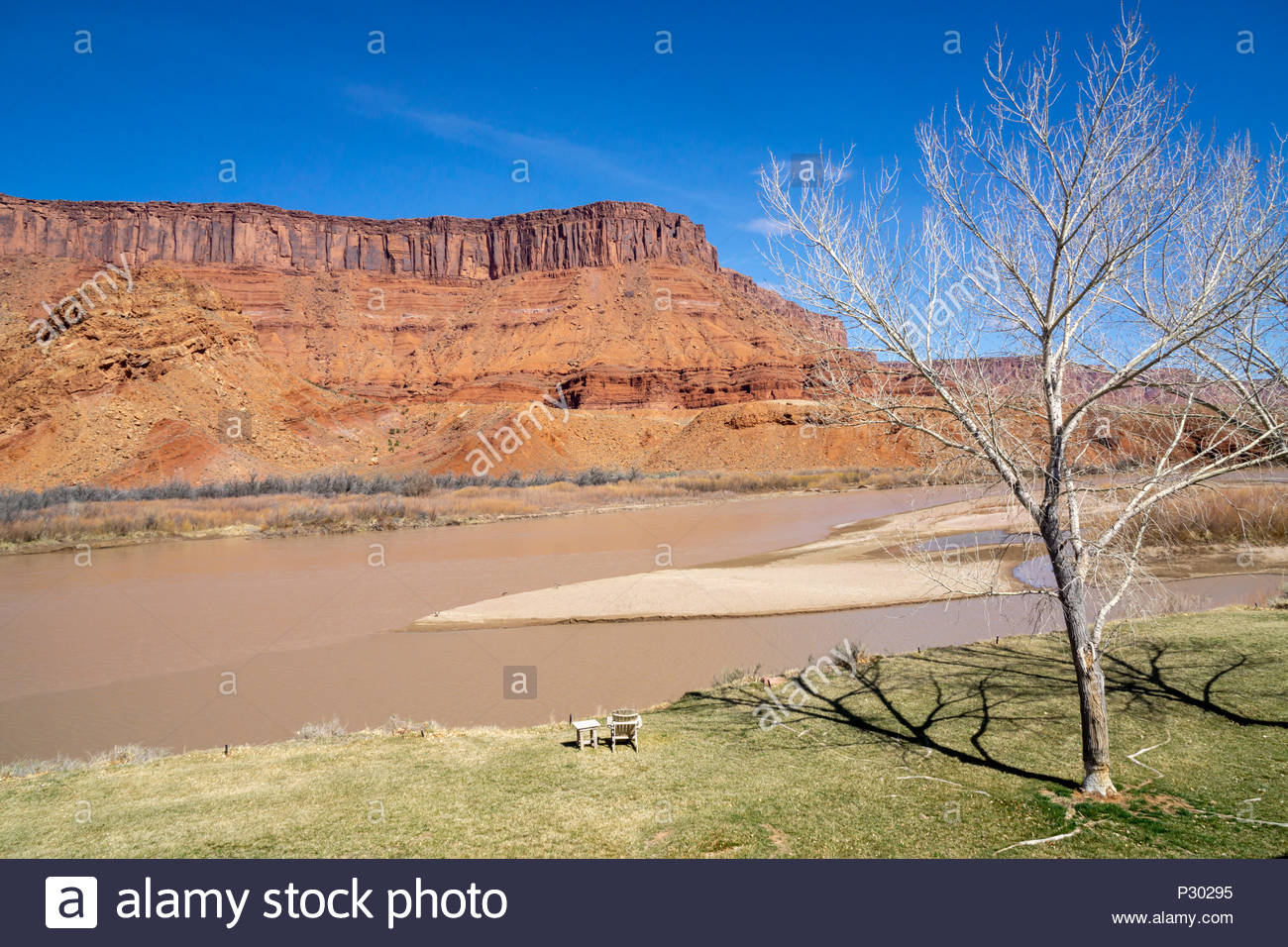 View From A Cabin At Sorrel River Ranch On The Colorado River Near