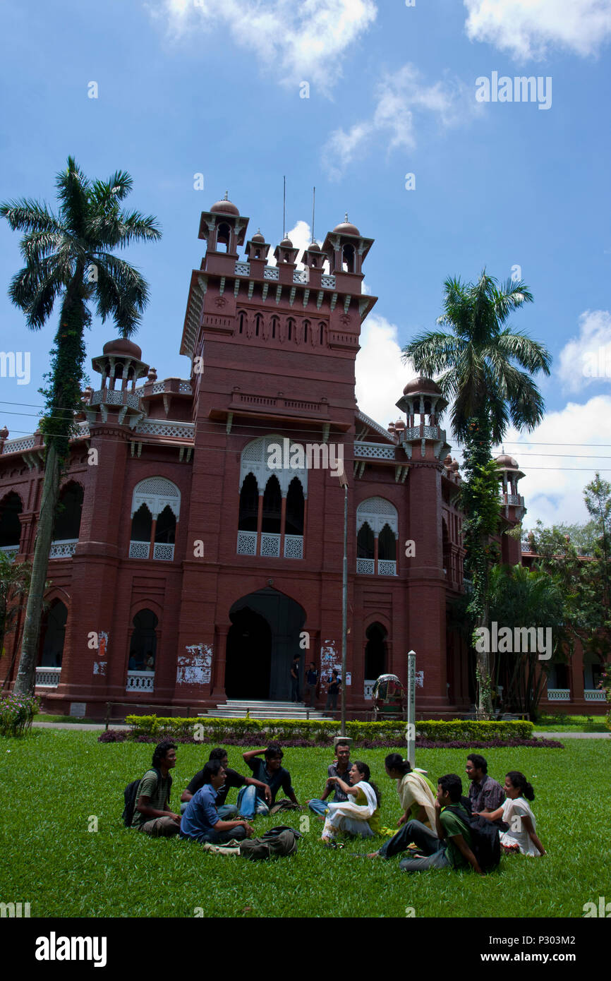 Curzon Hall of Dhaka University. It was built to be a town hall, and named after Lord Curzon, the Viceroy of India, who laid its foundation in 1904. A Stock Photo