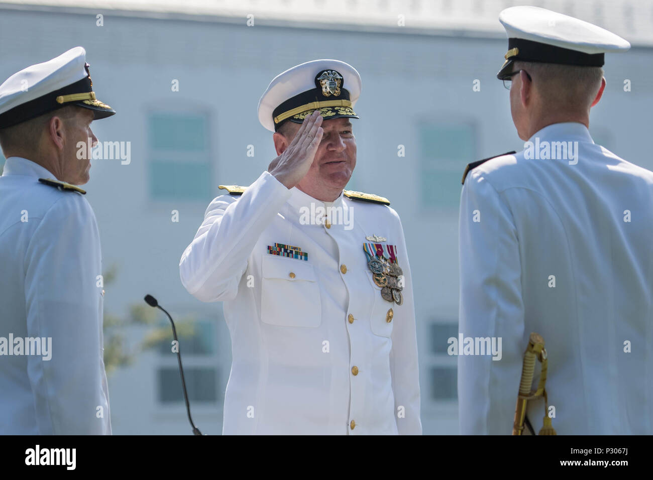 Rear Admiral Charles W. Rock assumed command of Naval District Washington on Wednesday, Aug. 18