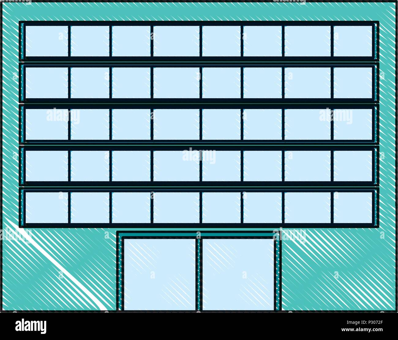 city building icon over white background, colorful design. vector ...