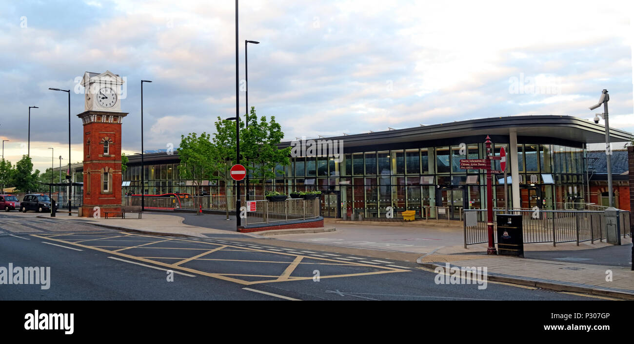 Atrincham bus & railway station interchange, Stock Photo