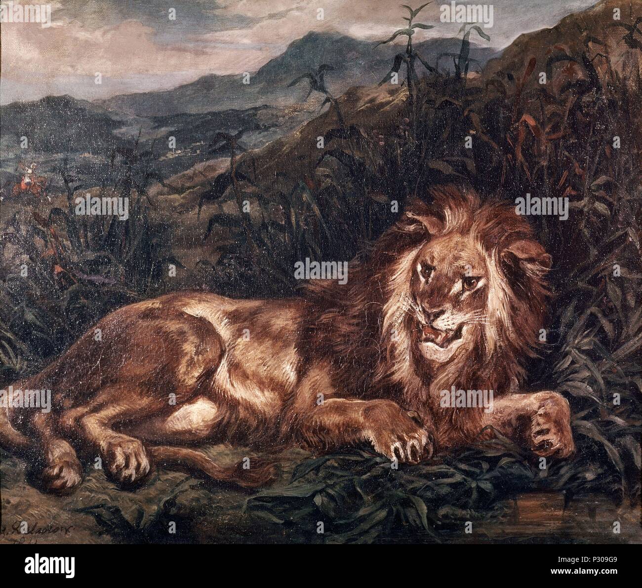 EL LEON SIGLO XIX. Author Eugene Delacroix (17981863). Location