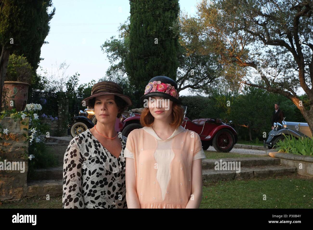 Original Film Title: MAGIC IN THE MOONLIGHT.  English Title: MAGIC IN THE MOONLIGHT.  Film Director: WOODY ALLEN.  Year: 2014.  Stars: MARCIA GAY HARDEN; EMMA STONE. Credit: PERDIDO PRODUCTIONS / Album Stock Photo