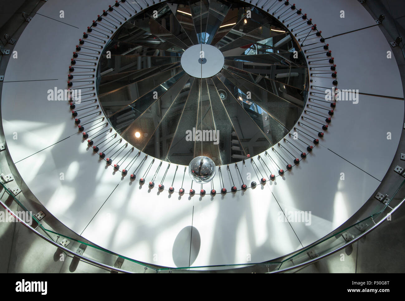 The View From Above Of Foucault Pendulum That Demonstrates The Earth's ...