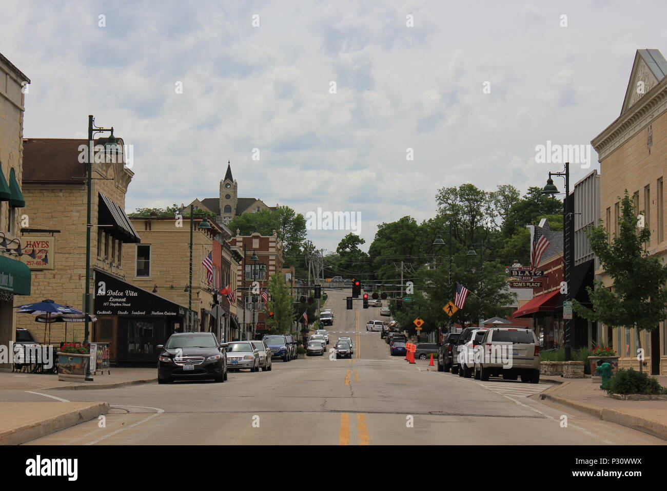 Local scenery of historic Lemont, Illinois Stock Photo Alamy
