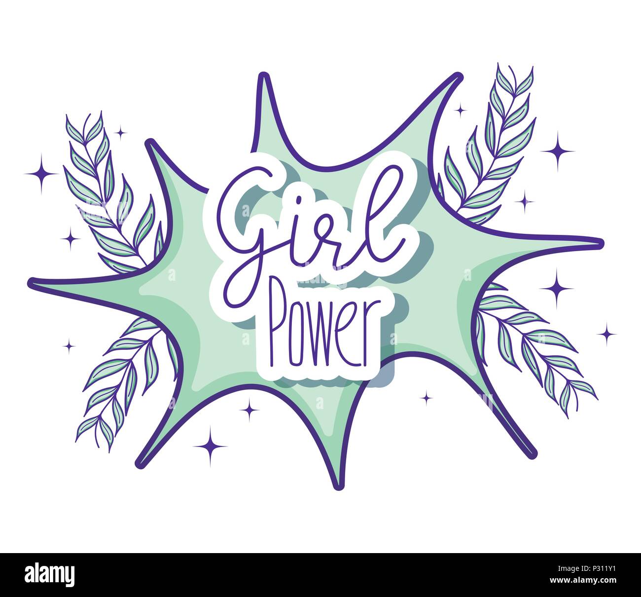 Girl Power Cute Cartoons Stock Vector Image Art Alamy