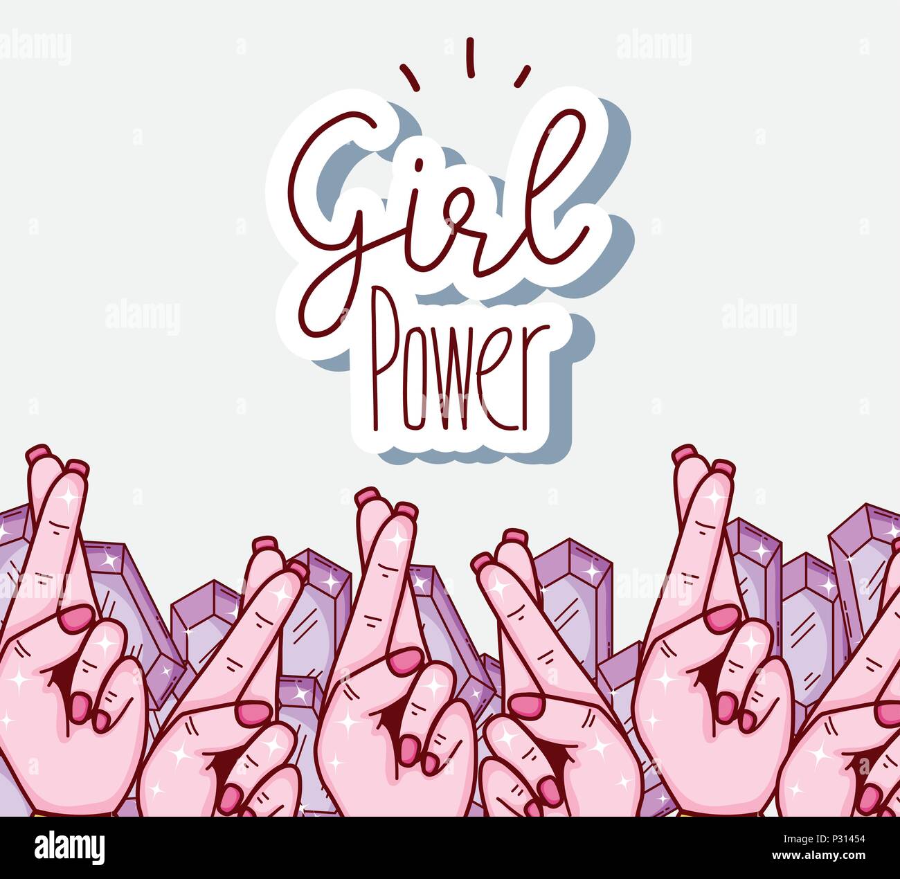 Girl power cartoon Stock Vector Image & Art Alamy