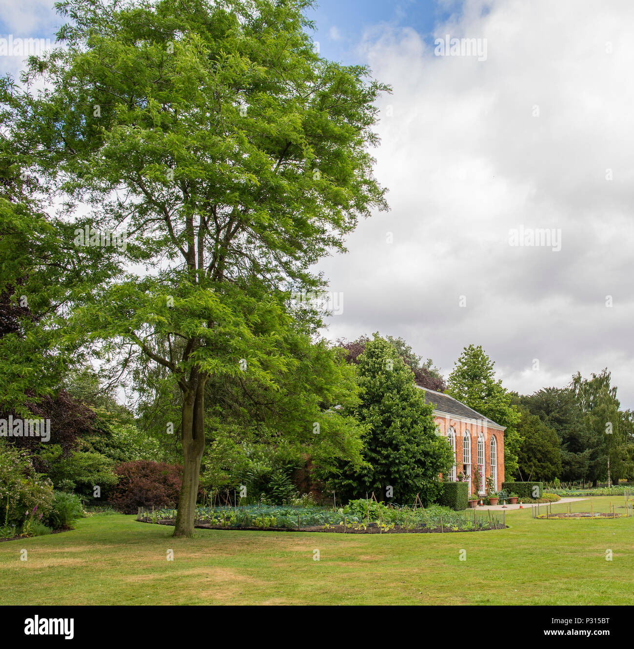 Views of Dunham Massey national Trust property and gardens near
