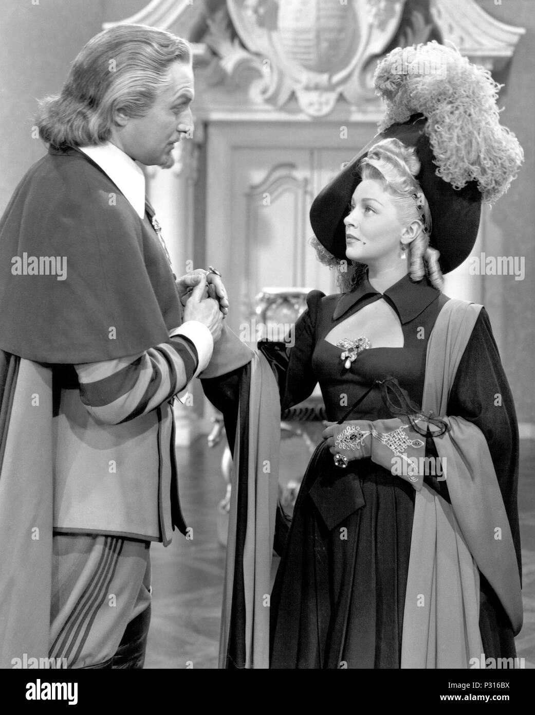 Original Film Title: THE THREE MUSKETEERS.  English Title: THE THREE MUSKETEERS.  Film Director: GEORGE SIDNEY.  Year: 1948.  Stars: LANA TURNER; VINCENT PRICE. Credit: M.G.M. / Album Stock Photo