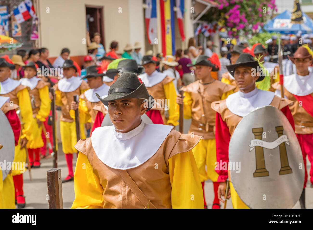 Los Santos, Panama - November 10, 2015: Festival and parade in La Villa commemorates La Grita de la Independencia. Held every November 10, this festiv Stock Photo