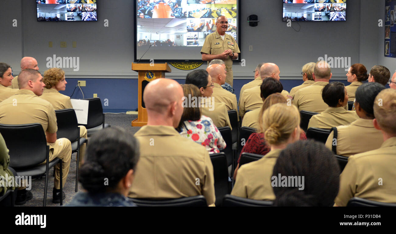 JACKSONVILLE, Fla. (Aug. 22, 2016) Vice Adm. Forrest Faison, Navy