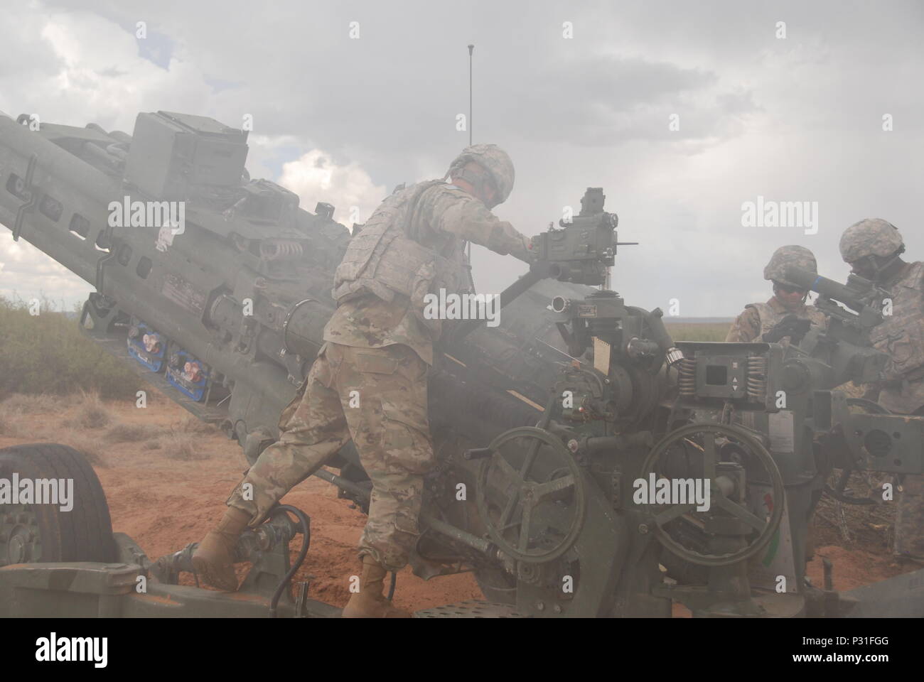 Pvt. Gabriel Ziacik, Left, Assigned To Battery C, 2nd Battalion, 3rd 