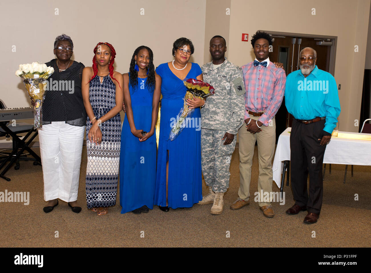 Chief Warrant Officer 5 Melvin Murphy of Moore, Oklahoma, stands with