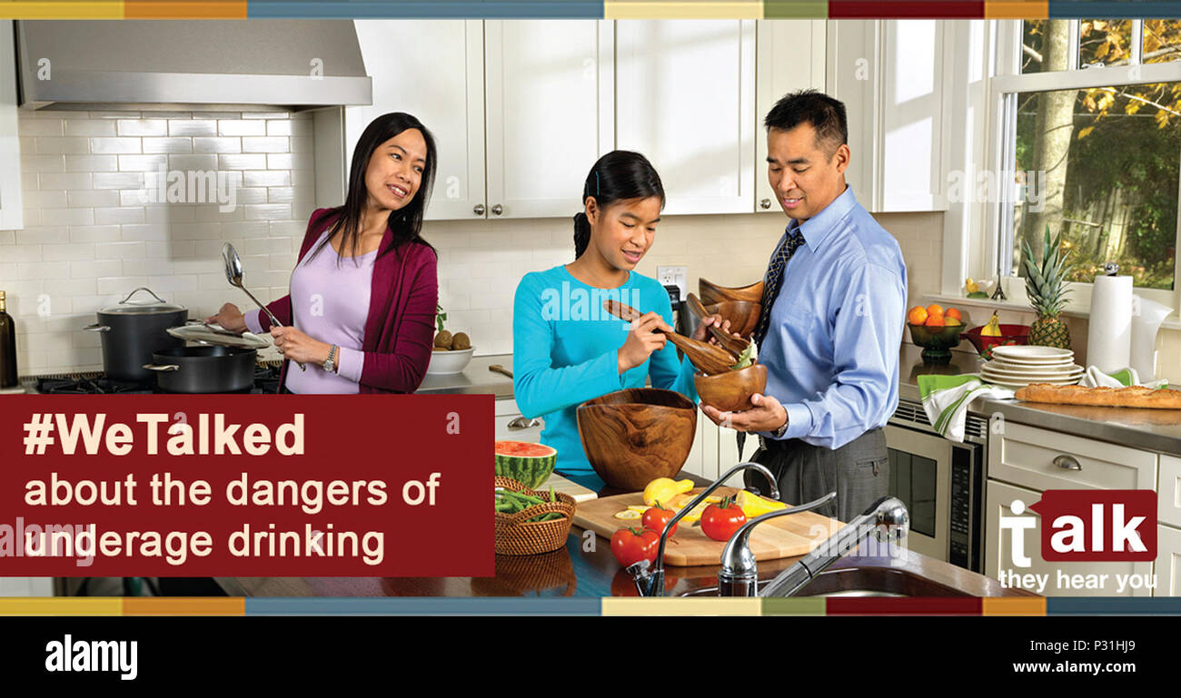 -WeTalked about the dangers of underage drinking Stock Photo