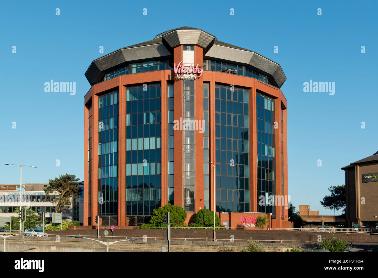 Signage for the Vitality health insurance company outside the company's