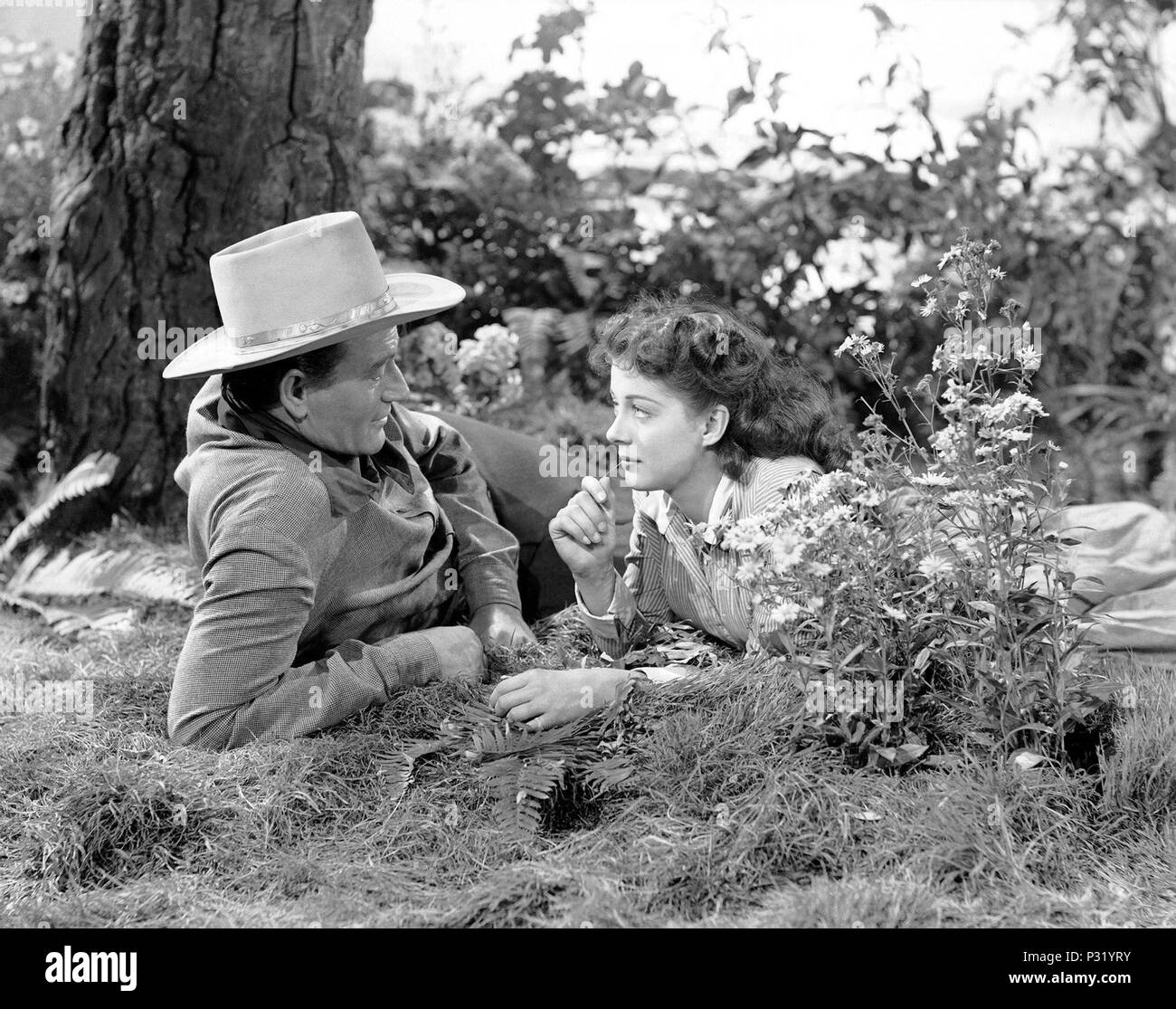 Original Film Title: ANGEL AND THE BADMAN.  English Title: ANGEL AND THE BADMAN.  Film Director: JAMES EDWARD GRANT.  Year: 1947.  Stars: JOHN WAYNE; GAIL RUSSELL. Credit: REPUBLIC PICTURES / Album Stock Photo