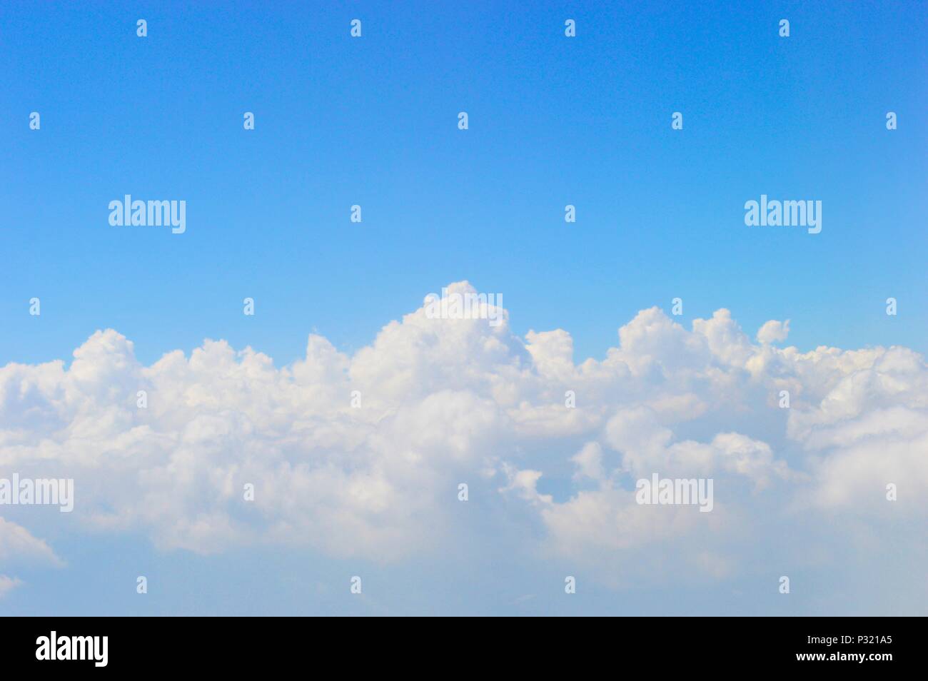 White Cloud in Blue Sky Stock Photo