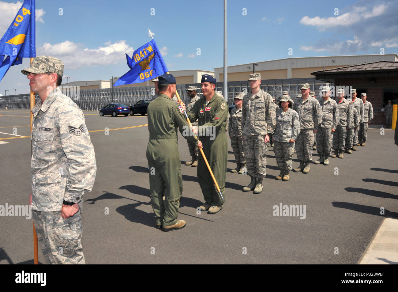 The 104th Fighter Wing holds awards ceremony and "mother of all" change of  command ceremony, Barnes Air National Guard Base, Westfield, Massachusetts.  During the Wing's ceremony four major awards were presented, and