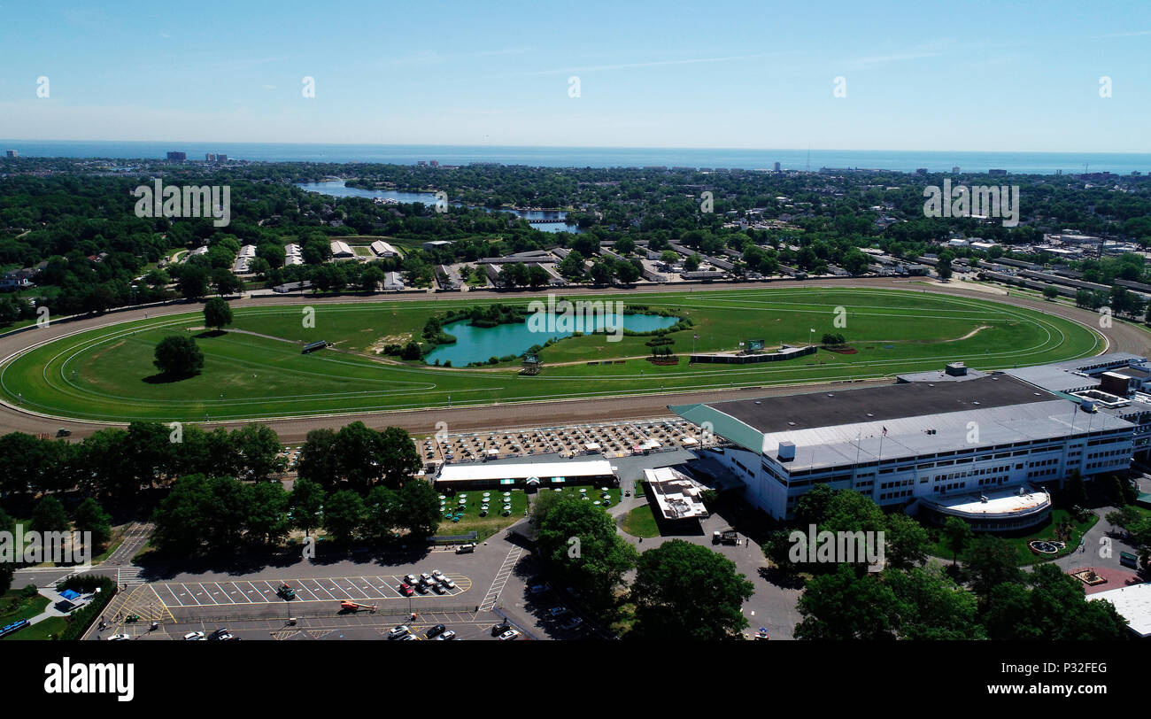 Aerial view of Monmouth Park Racetrack and Sports Book Stock Photo - Alamy