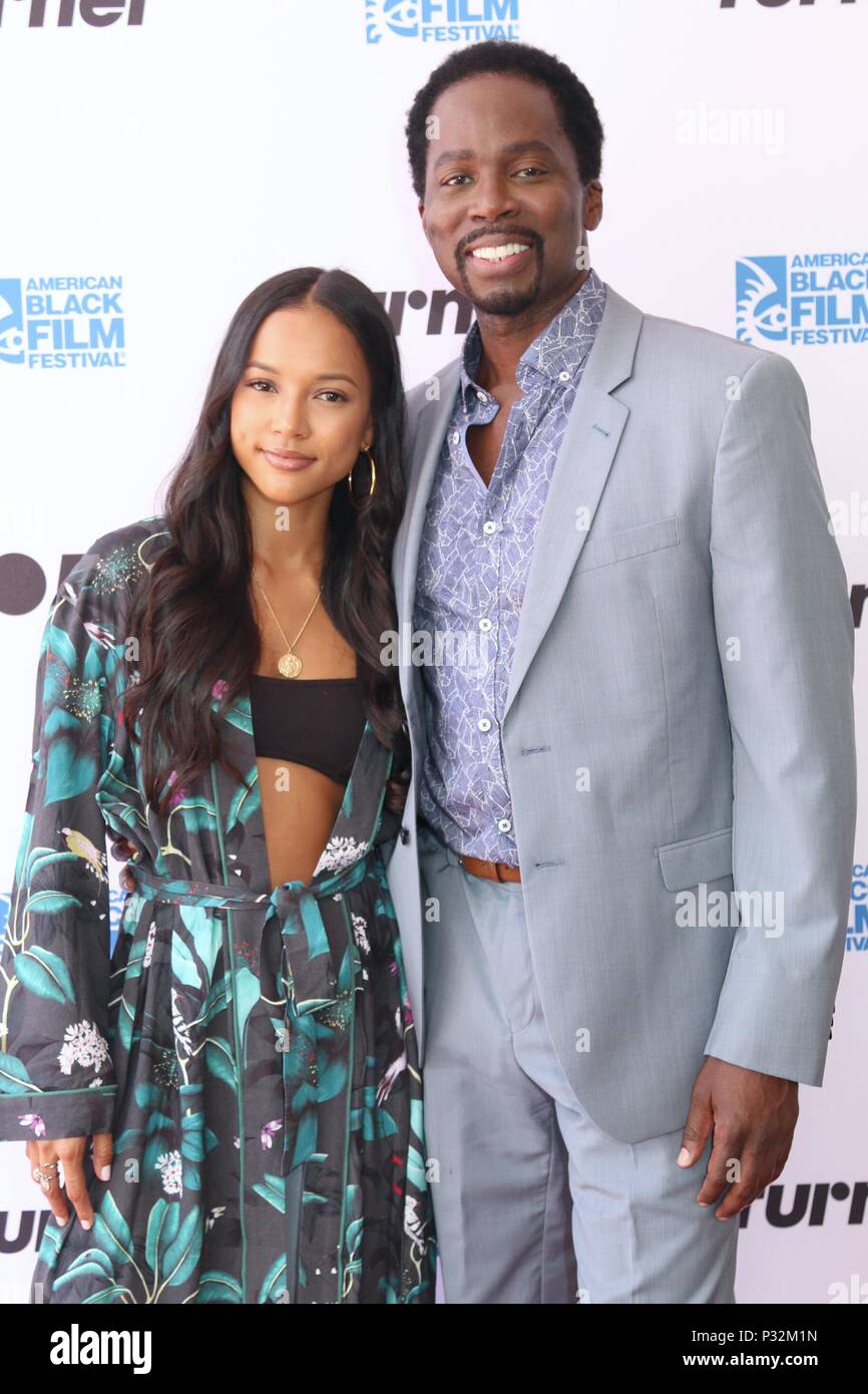 Miami, FL, USA. 16th June, 2018. Karrueche Tran and Harold Perrineau at