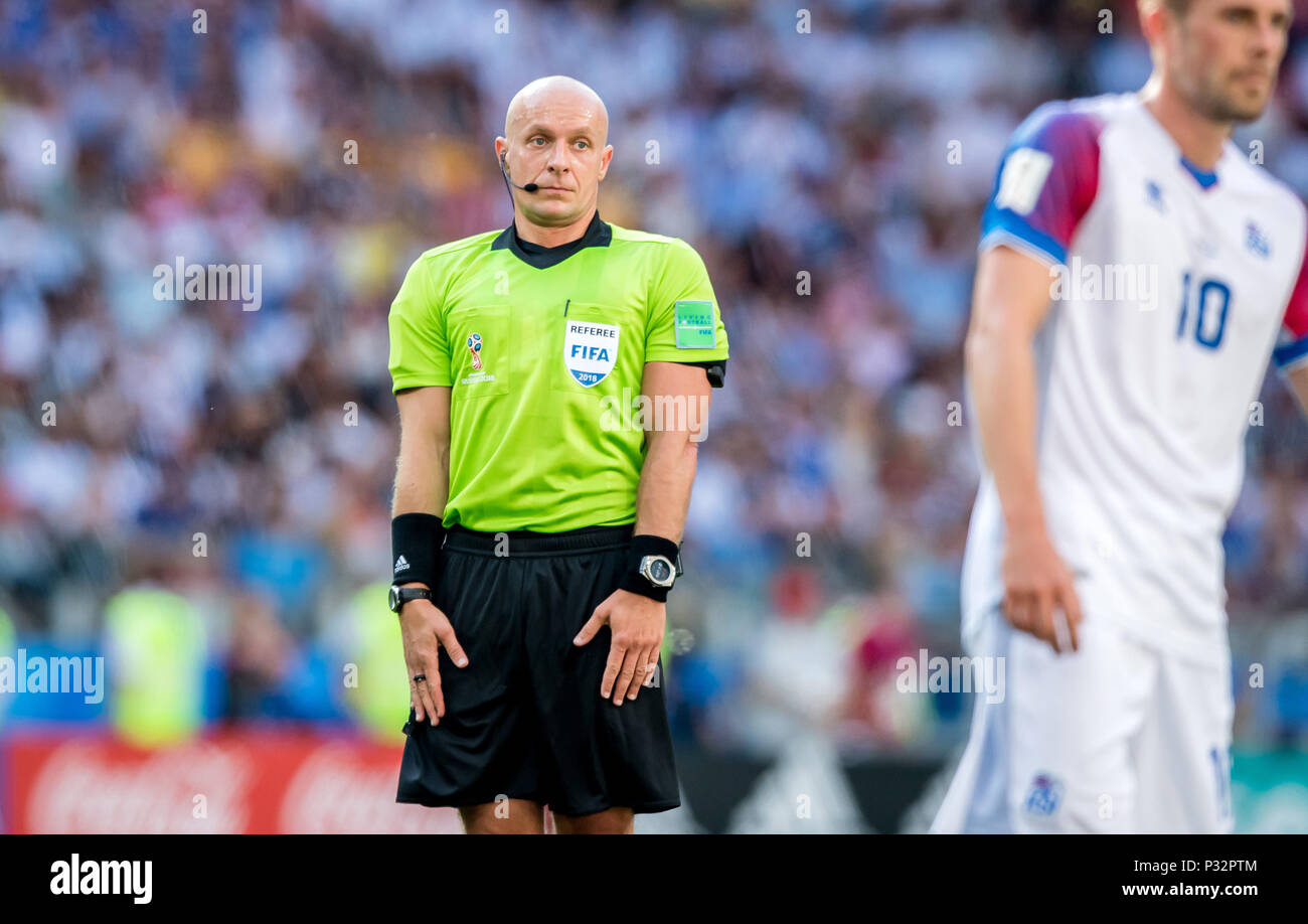 Moscow Russland 16th June 2018 Referee Szymon Marciniak Poland Ges Football World Championship 2018 Russia Argentina Iceland 16 06 2018 Ges Soccer Football Worldcup 2018 Russia Argentina Vs Iceland City June 16 2018 Usage Worldwide
