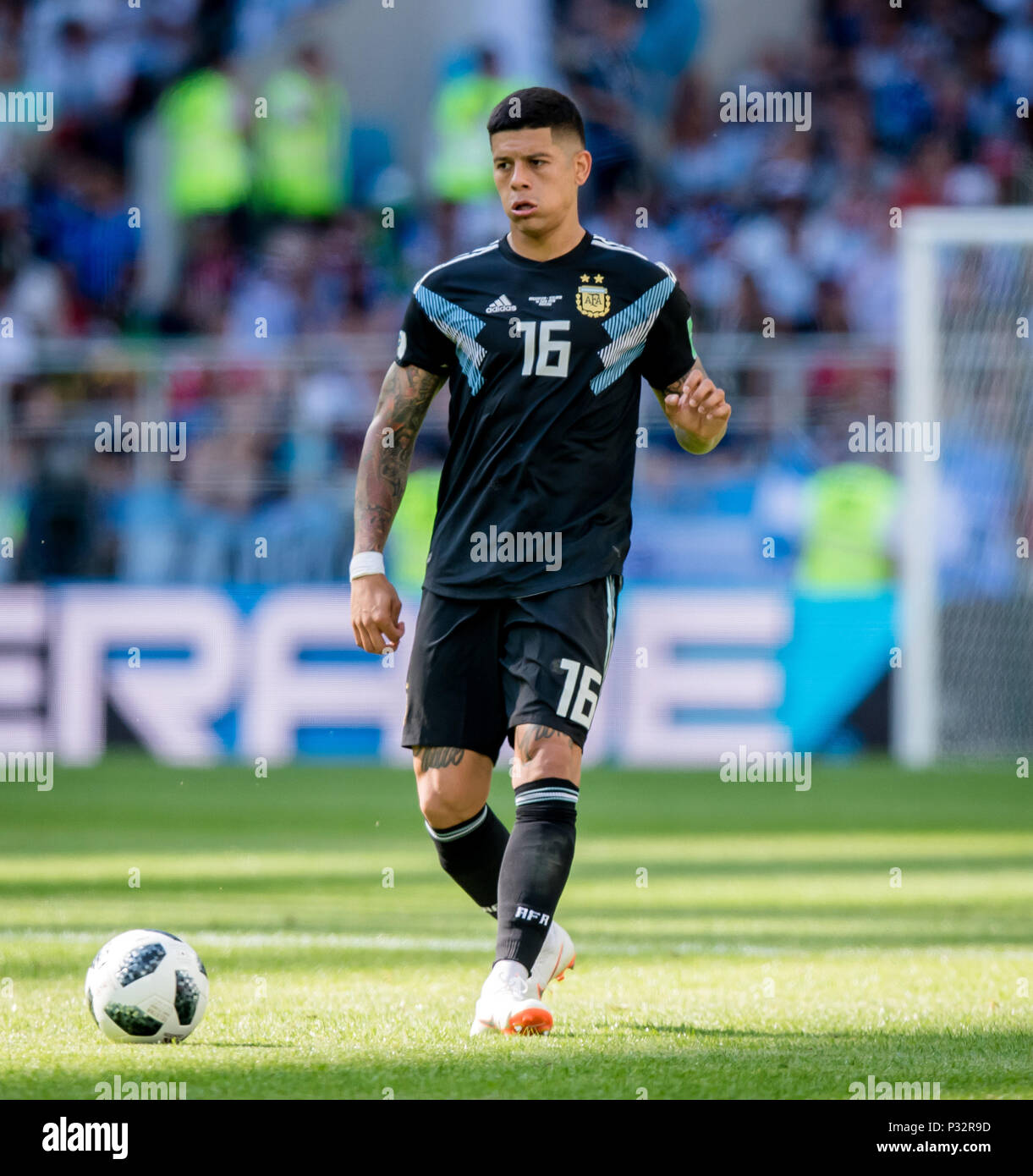 Marcos Rojo (Argentina) GES / Football / World Cup 2018 Russia: Argentina - Iceland, 16.06.2018 GES / Soccer / Football / World Cup 2018 Russia: Argentina vs. Iceland, City, June 16, 2018 | usage worldwide Stock Photo