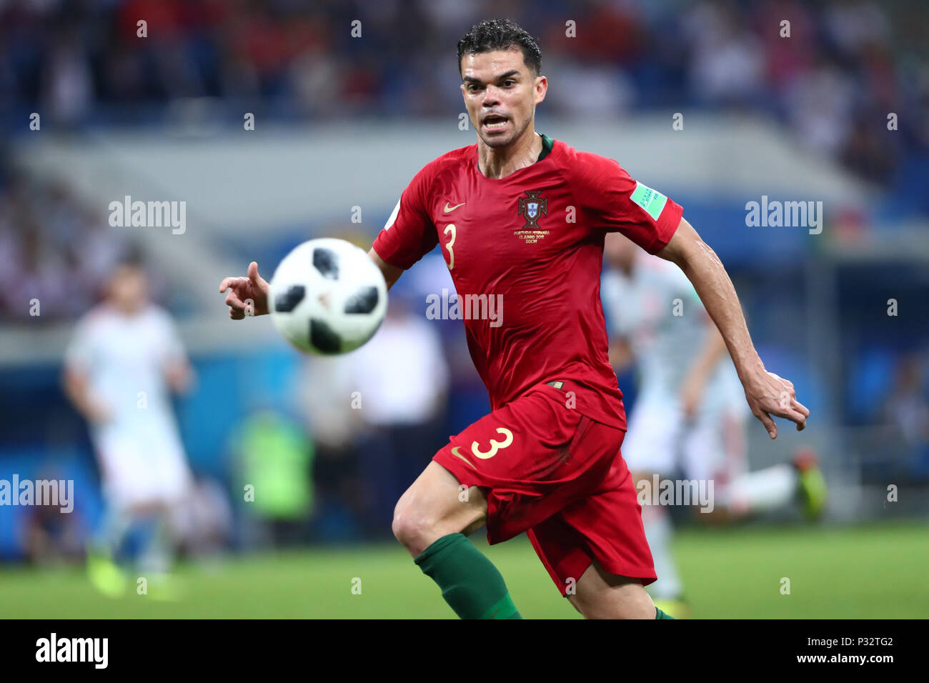 Pepe (POR),  JUNE 15, 2018 - Football / Soccer :  FIFA World Cup Russia 2018 Group B match between Portugal 3-3 Spain  at Fisht Stadium  in Sochi, Russia. (Photo by Yohei Osada/AFLO SPORT) Stock Photo