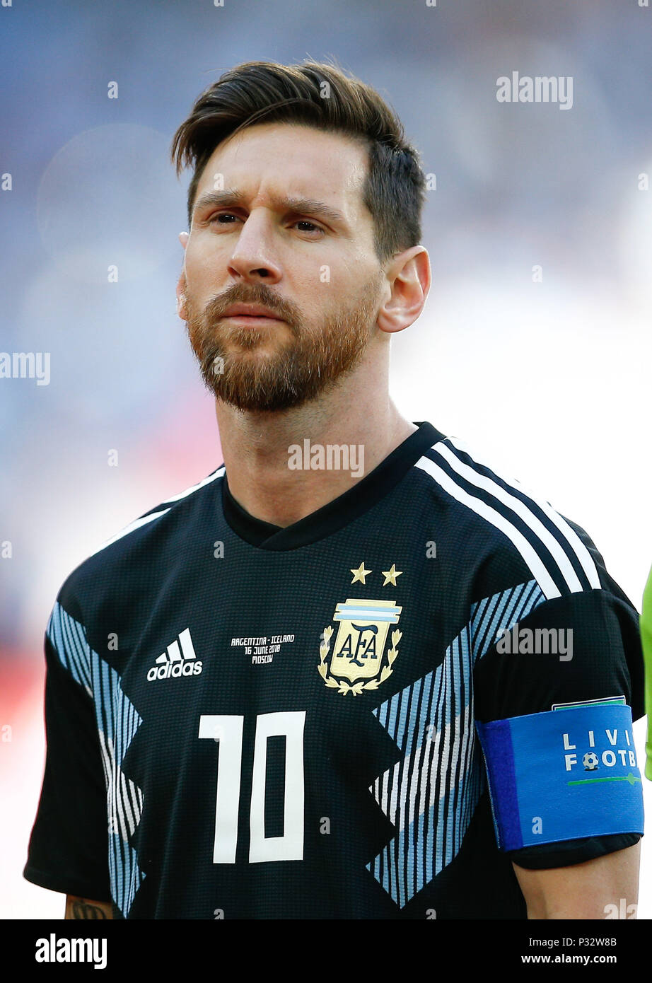 2018 Moscou Rússia Lionel Messi Ação Durante Partida Copa Mundo