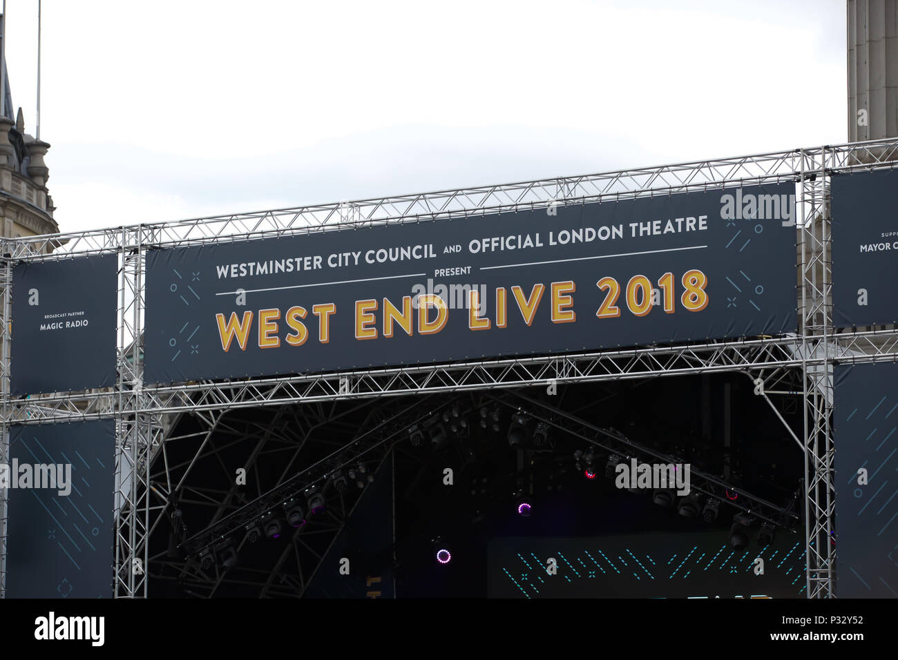 London,UK17th June 2018,West End Live takes place in Trafalgar Square, now  in its Fourteenth Year the show features performances from London's most  celebrated musicals on stage such as Matilda, Thriller Live and
