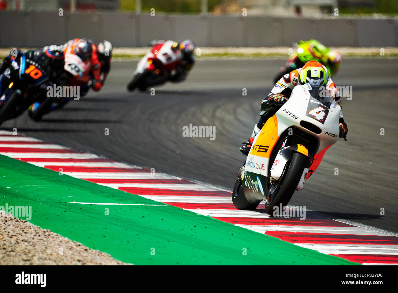 Circuit De Barcelona Catalunya Barcelona Spain 17th June 18 Gran Premi Monster Energy De Catalunya Motogp Of Catalonia Race Day Steven Odendaal Of The Nts Rw Moto2 Team In Action During The Race
