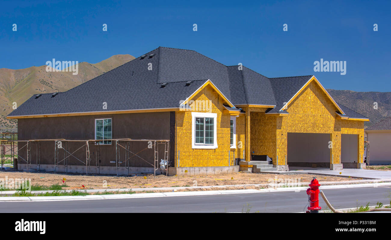 New homes are being constructed in Utah Valley. Eagle mountain and
