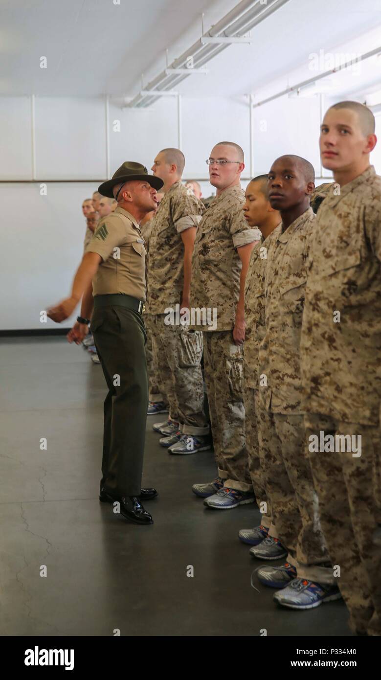 Usmc Recruiting Dep Program At Marine Corps Recruit Depot San Diego, recruits under drill ...