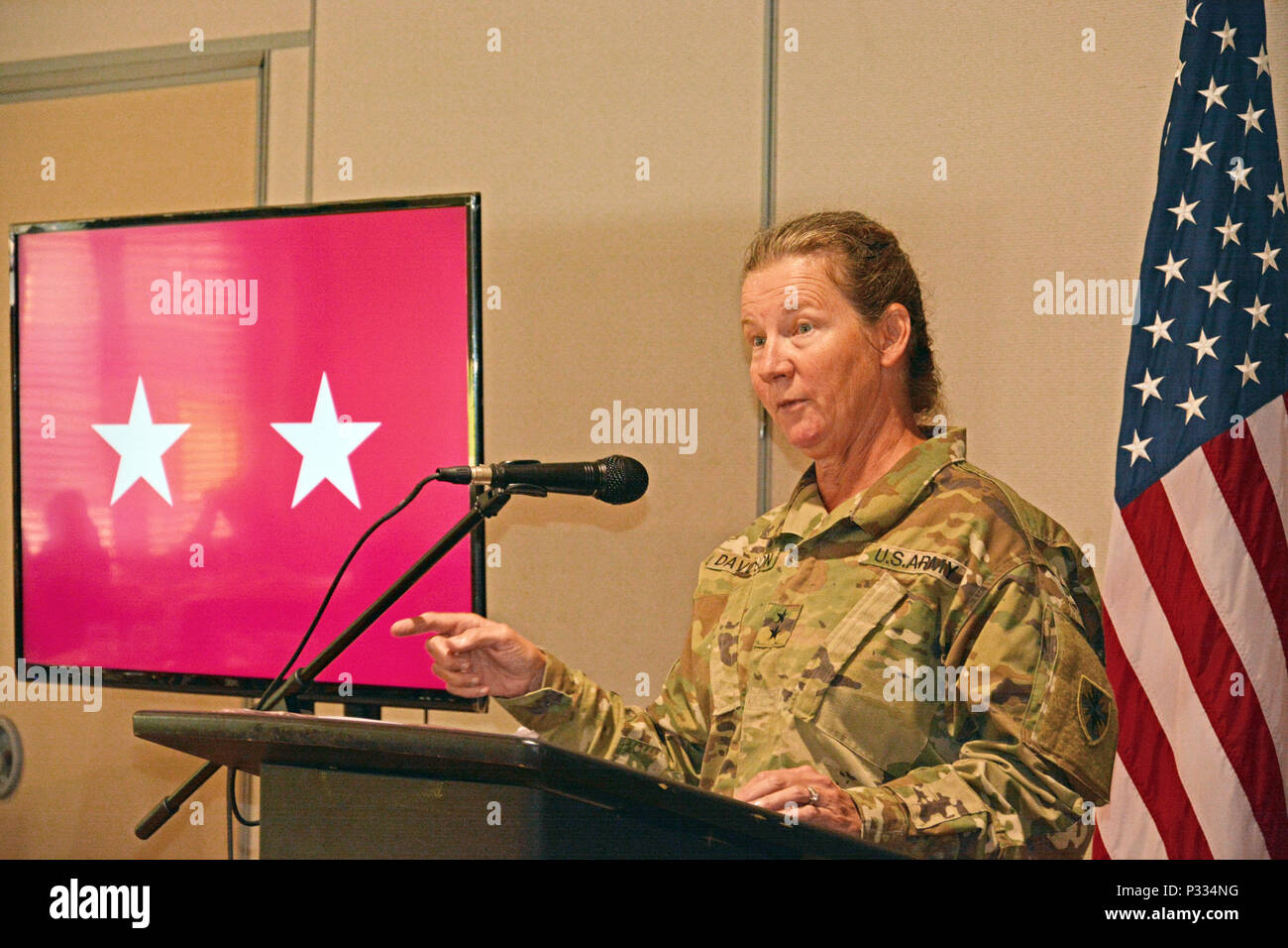 Maj. Gen. Susan Davidson, commander of 8th Theater Sustainment Command