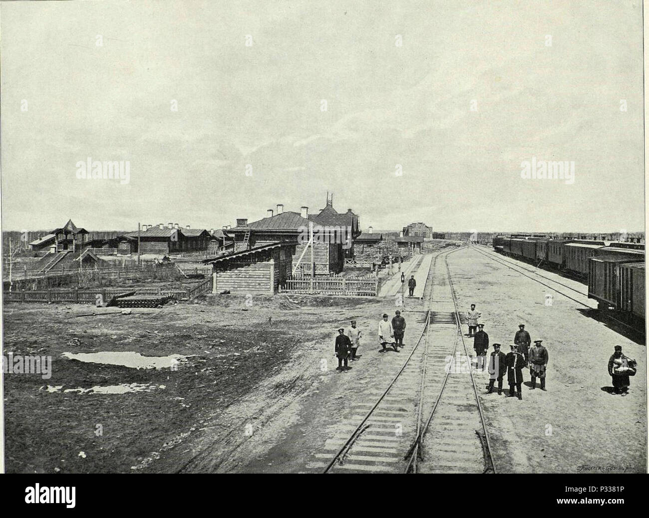 Historic black and white image Stock Photo - Alamy