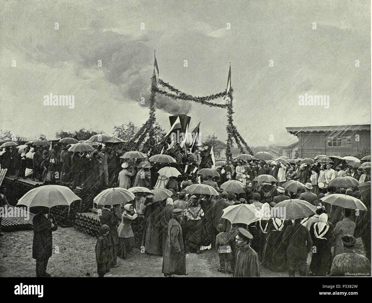 Historic black and white image Stock Photo - Alamy